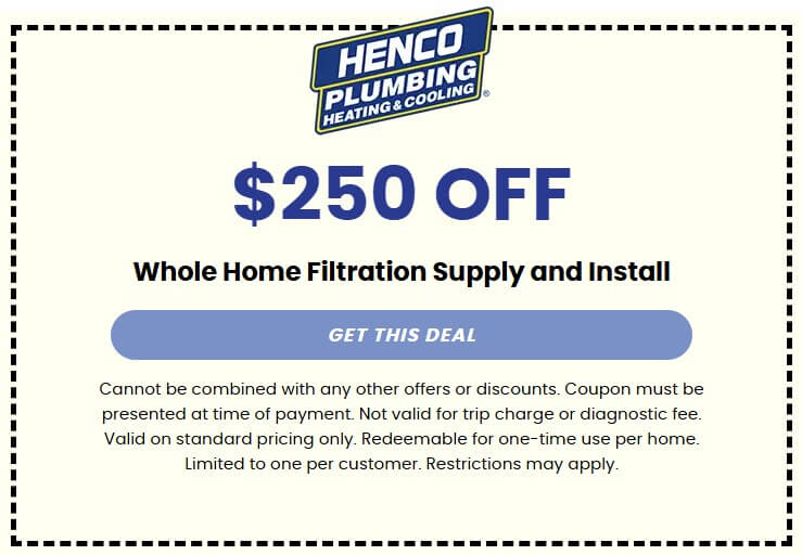 $250 off Whole Home Filtration Supply and Install