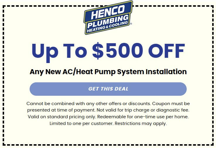 Up to $500 off Any New AC/Heat Pump System Installation