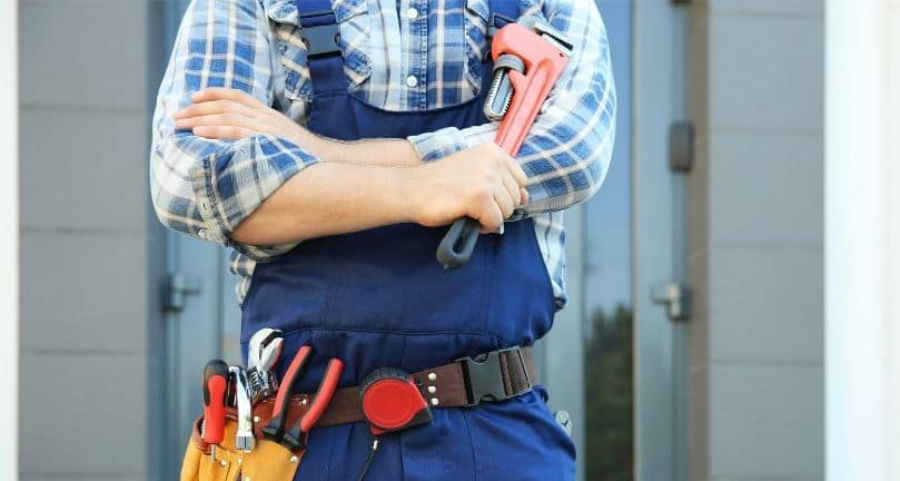 Plumber ready for duty.