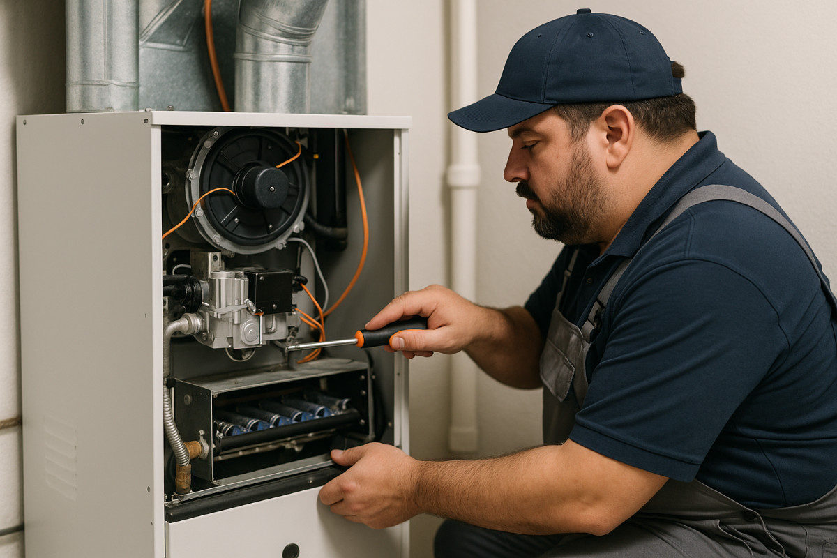 Furnace maintenance.
